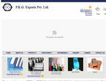 Tablet Screenshot of pkgexports.com